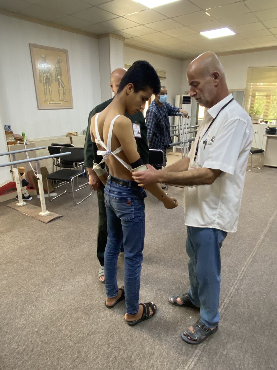 Aso Muhamad, 16, lost both hands to a #landmine while shepherding in Iraqi Kurdistan. Through our #Sulaymaniyah Rehabilitation and Social Reintegration Centre, where long-term care is part of our commitment to #MineAction, he now has prostheses & regular physiotherapy. #IMAD2024