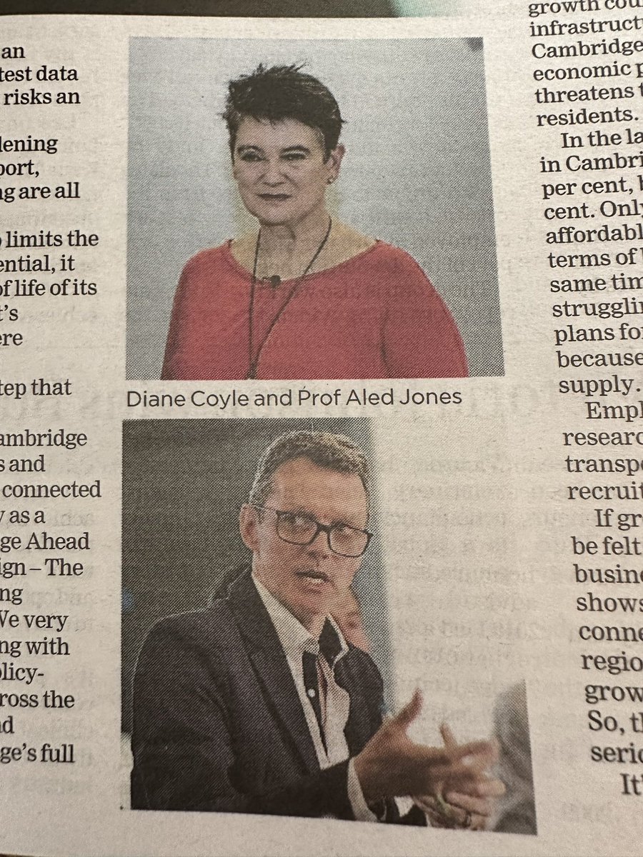 Shoddy from the otherwise excellent <a href="/CambridgeIndy/">Cambridge Independent</a> Prof Diane Coyle not just Prof Aled Jones. She’s not known widely as “The Prof” for nothing (Bennett Professor of Public Policy <a href="/Cambridge_Uni/">Cambridge University</a> )
<a href="/DianeCoyle1859/">Diane Coyle</a> <a href="/ruskin147/">Rory Cellan-Jones</a>