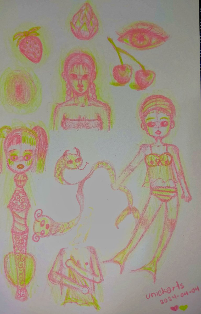 unickarts's tweet photo. plea(?)sure🏩
used a new sketchbook my aunt gave me when Christmas🫶🏻 #artsoftwitter #artsontwitter #artmoots #sketch #sketchbook #sketchbookart #coloredpencils #coloredpencilsart #traditionalart #traditionalartist https://t.co/mrTmW9FWn9