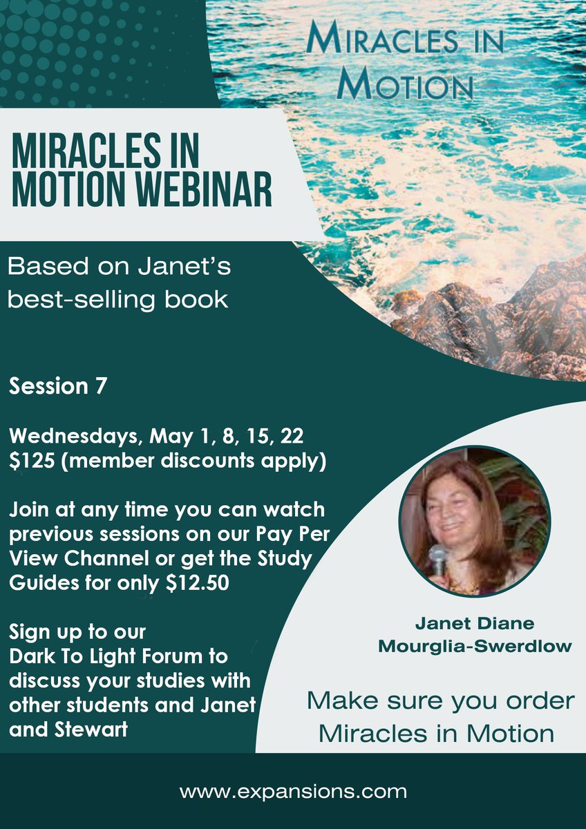 Register for our Live webinarssed on Janet’s best-selling book

Session 6 
Wednesdays,  April 3, 10, 17, 24

Session 7 
Wednesdays, May 1, 8, 15, 22
  
Register for the live webinar and read more here: expansions.com/product-catego…

#swerdlow #72NamesOfGod #Webinar #expansionsuccess