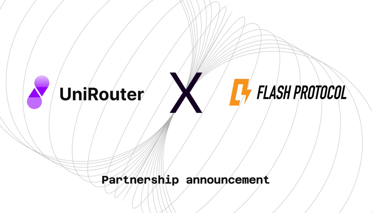 🚀 UniRouter is thrilled to announce a partnership with @flashprotocol! This collaboration brings a new era of cross-chain functionality to the forefront, building bridges in the blockchain space. ⚡️ Flash Protocol is revolutionizing the Bitcoin landscape with the largest NFT…