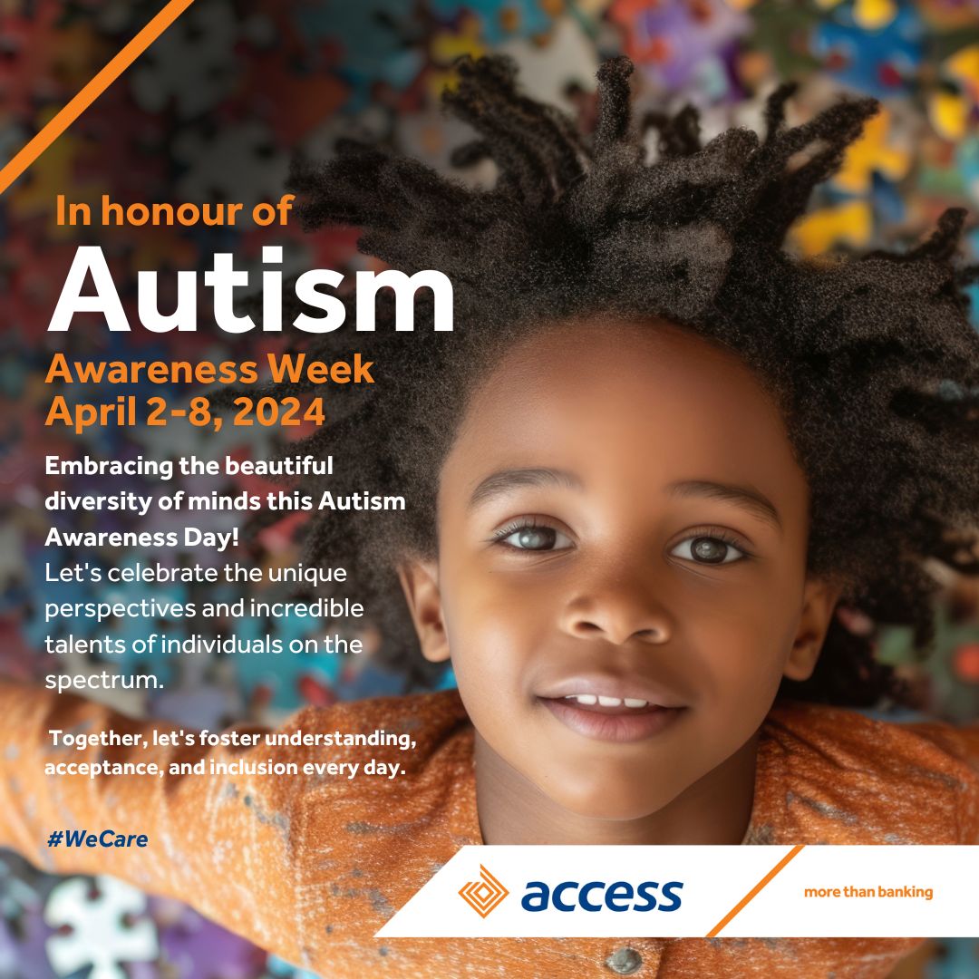 Let's be kind to people with autism - learn how to interact and live with them. Remember that they are simply different, not less. #WeCare #AutismAwarenessWeek #MoreThanBanking #AccessBankGhana