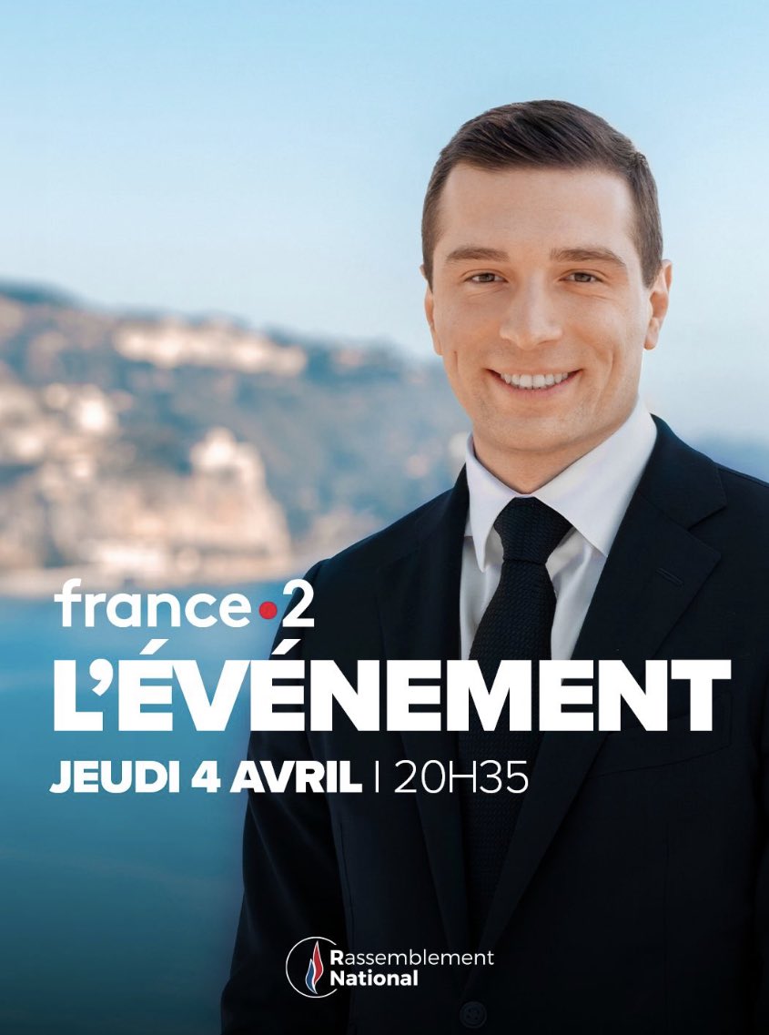 Aujourd'hui, 20h35, vous êtes pris ! 

@J_Bardella crée l'évènement sur France 2.

A NE PAS MANQUER ! 
#VivementLe9Juin 
#LaFranceRevientLEuropeRevit
#JeVoteBardella