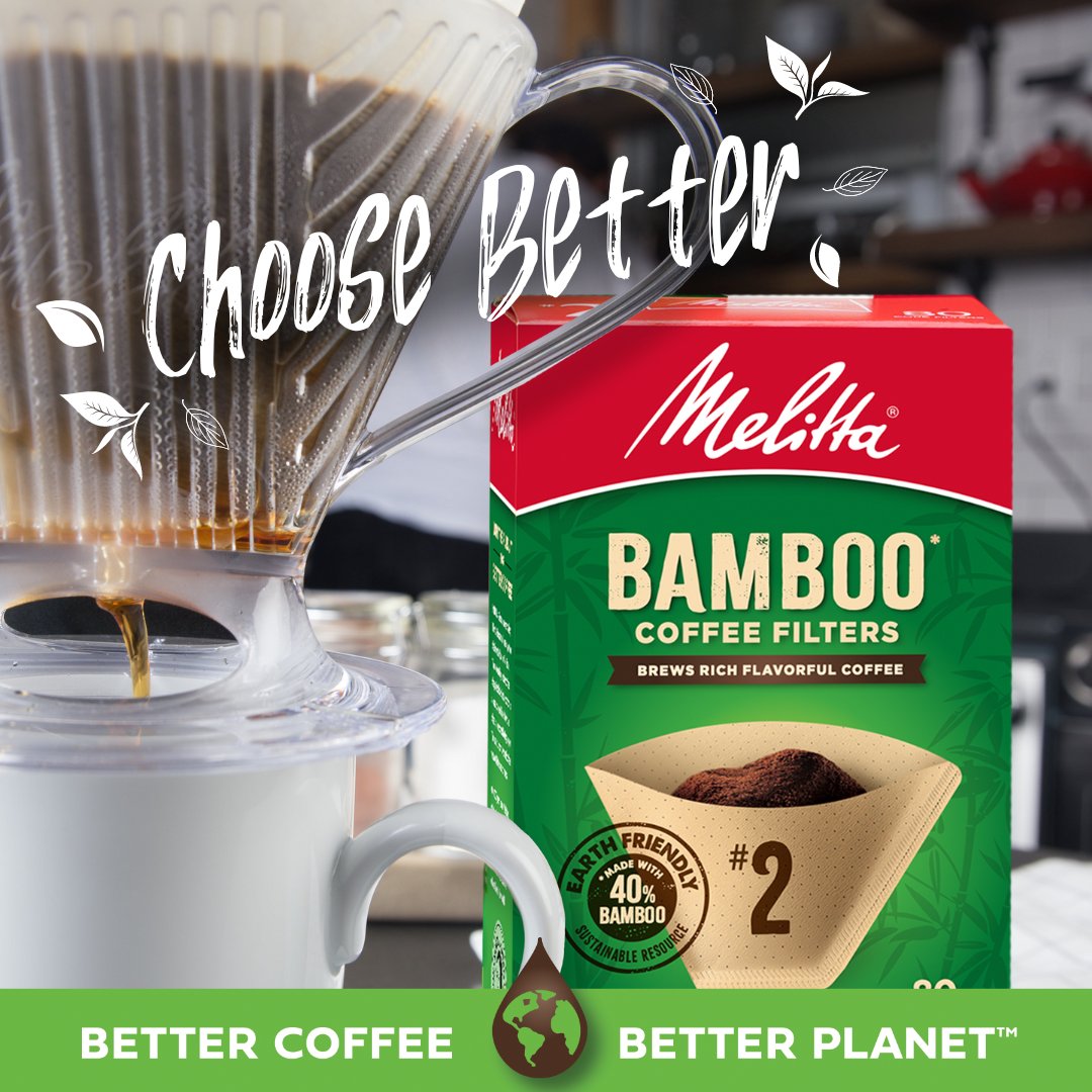 Indulge in rich flavor while minimizing environmental impact 🌿. Try our Melitta #Bamboo filters for a #sustainable choice. bit.ly/3xy0Kpm