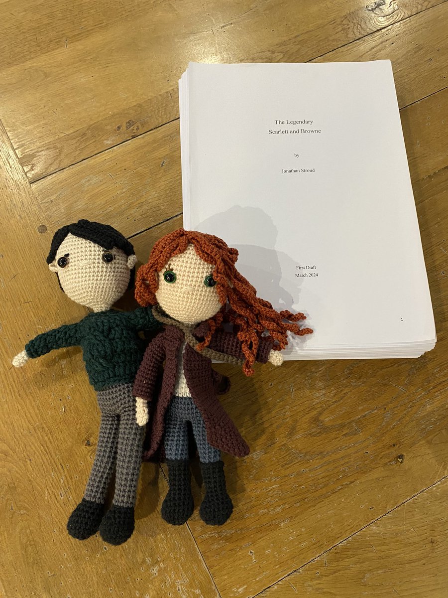 FIRST DRAFT FINISHED! I’m thrilled to report that I’ve just finished the first draft of The Legendary Scarlett and Browne! It’s off with my lovely editors now. The amazing figures of Albert and Scarlett were made by @nemesisn15 🤩 #scarlettandbrowne @WalkerBooksYA @KnopfBFYR