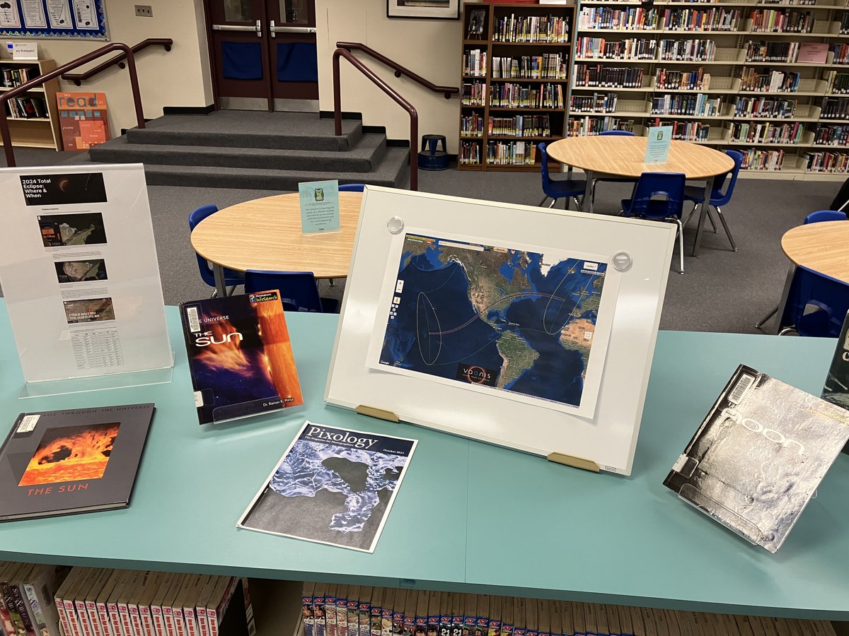 BealLibrary's tweet image. A #TotalEclipse is coming to our area on Monday, April 8, 2024. We are looking forward to this out-of-this-world sun and moon event! @HBBeal Library is ready. ☀️🌑 asc-csa.gc.ca/eng/astronomy/… @TVDSB