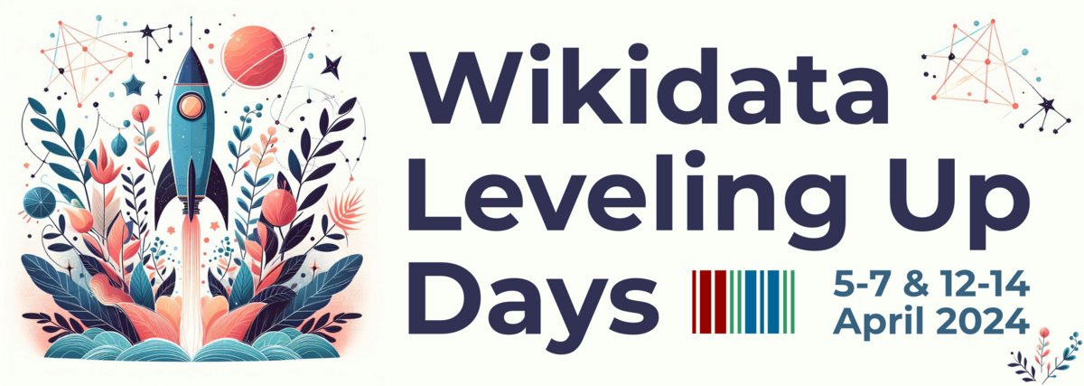 🚀The #LevelingUpDays are starting tomorrow. The first day is all about helping you get started on becoming an editor on Wikidata. We'll have intro sessions as well as a clinic where you can ask all your questions. Check out the schedule: wikidata.org/wiki/Wikidata:…