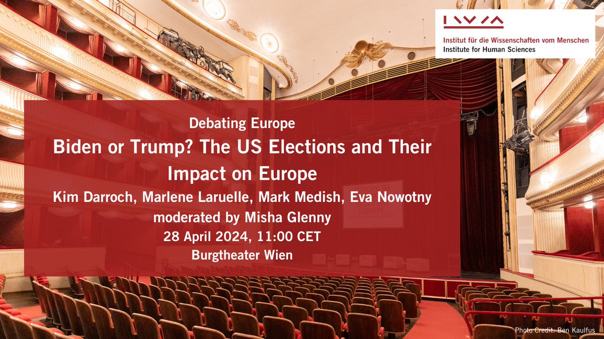 The next Debating Europe event brings together leading policy makers and scholars to assess the prospects for the US elections, and the impact of its possible outcomes on Europe, Ukraine, and the Middle East. iwm.at/event/biden-or… @burgtheater @erstefoundation @derStandardat