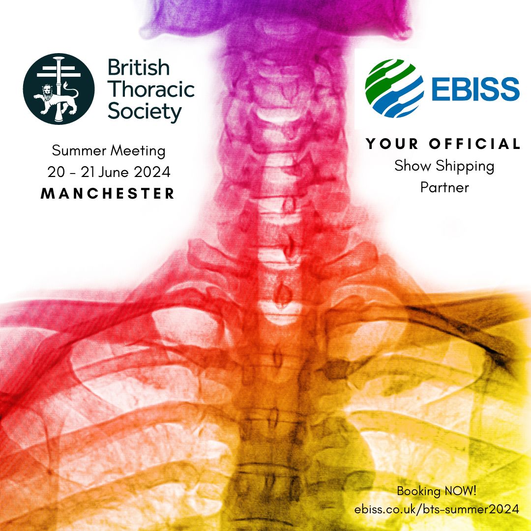 We are delighted to be returning once again as the Official Shipping Partner for the @BTSrespiratory Summer Meeting, (Manchester June 20-21st) Offering expert shipping services, advance warehousing & install all your exhibition assets, banners, backwalls & more. #BTSSummer