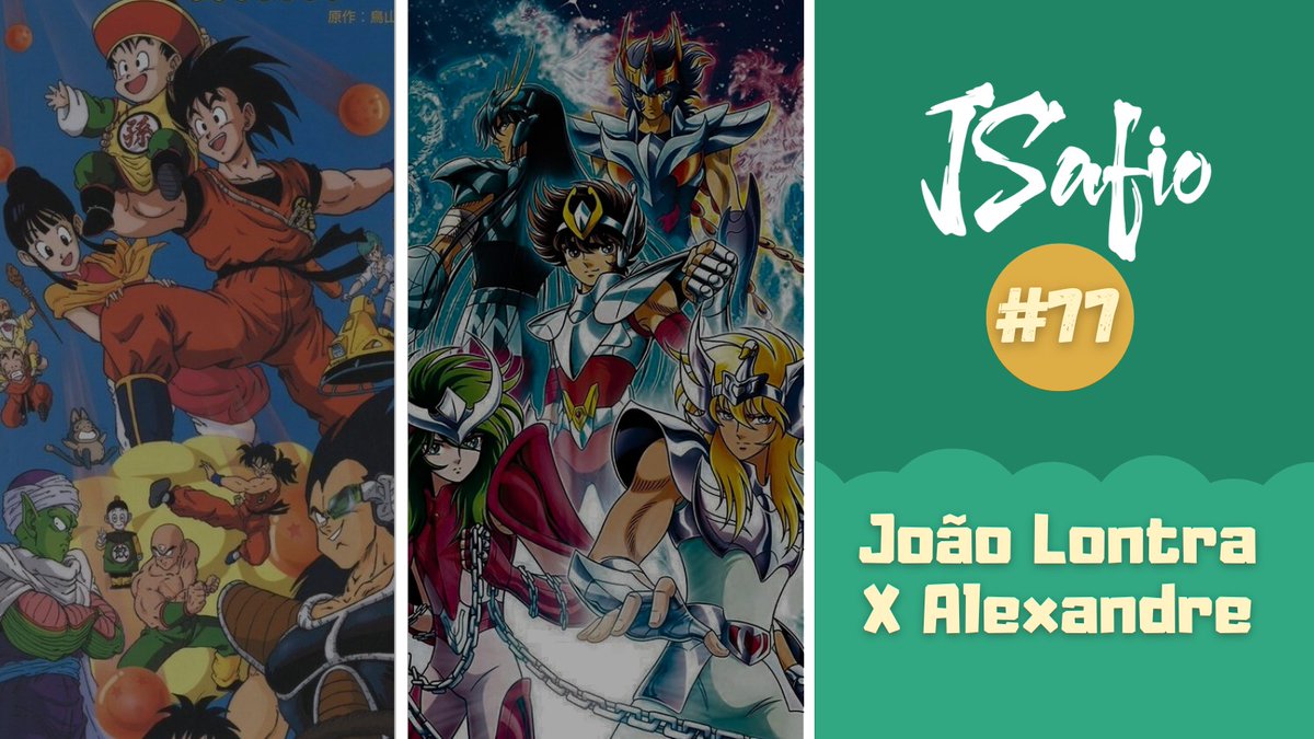 YO PESSOAL!!  
AMANHÃ teremos o confronto entre o João Lontra do @ConfusoPerdidosVs Alexandre <a href="/0t4ku/">Alexandre Massagli</a>
#jsafio sobre animes nostálgicos!!  
 
Venha ouvir sábado - 06/04 - 17h 🎶
Nos agregadores de #podcast 🎙️

#anime #otaku #dragonball #dragonballz #cavaleirosdozodiaco #SaintSeiya