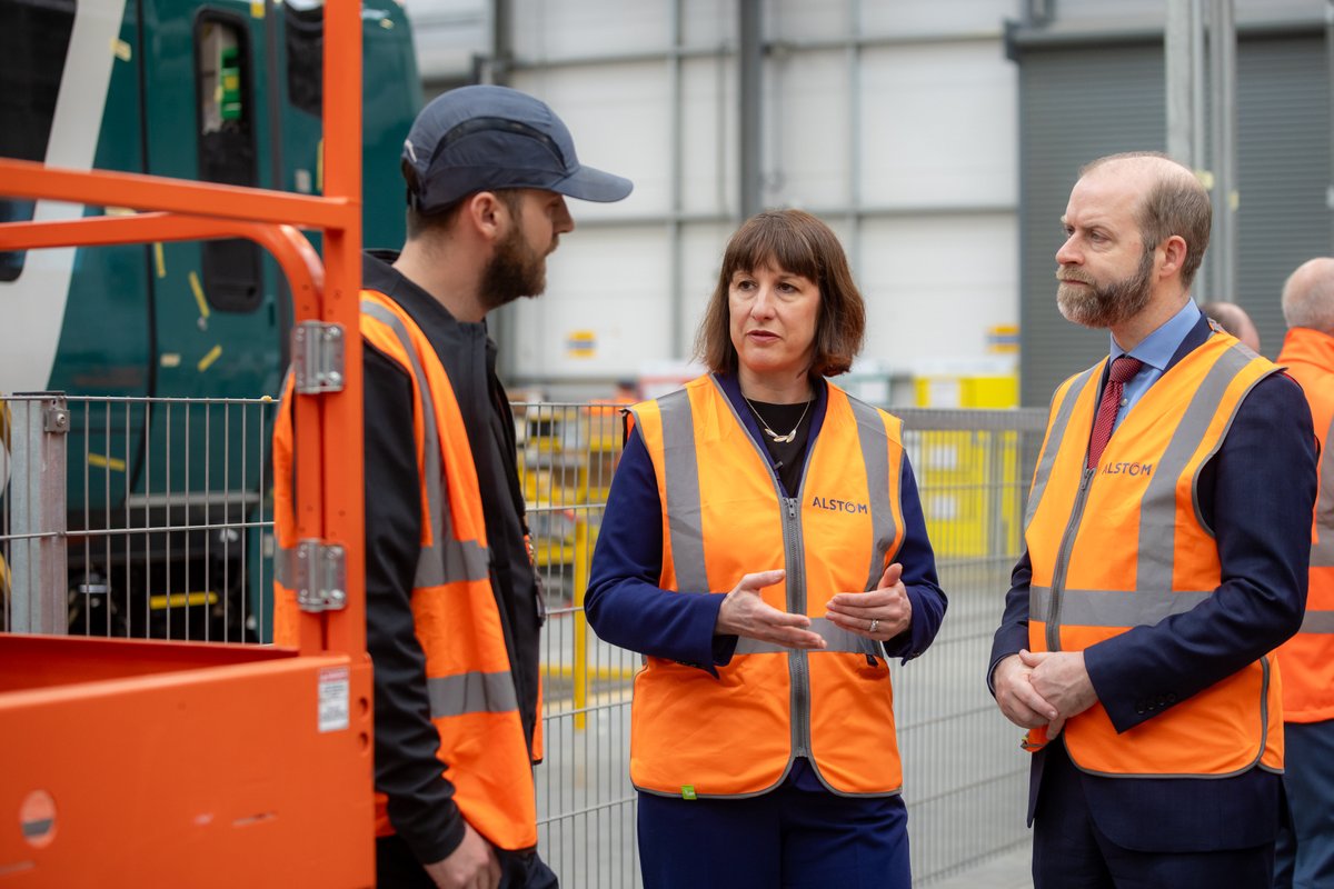 Britain has a strong rail manufacturing history but after 14 years of Tory failure, it is in chaos. My message at Alstom today is this - the government must act and do everything it can to back our rail industry and protect workers and families against job losses.