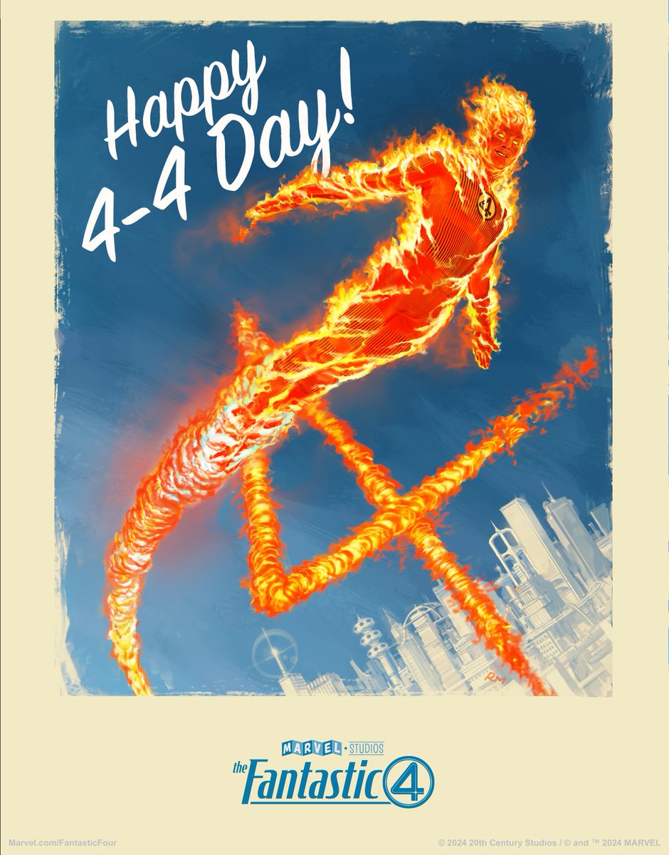 🔥🔥🔥🔥 #TheFantasticFour Celebrate 4-4 Day at: Marvel.com/FantasticFour
