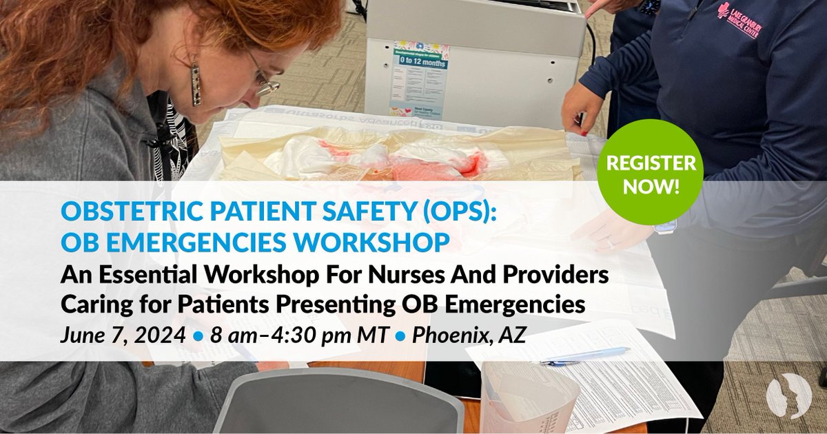AWHONN’s Obstetric Patient Safety (OPS): Obstetric Emergencies Workshop is coming to Phoenix on June 7, 2024. This one-day, in-person workshop delves into best practices for managing various obstetric emergencies. Learn more and register today. bit.ly/49BefSY