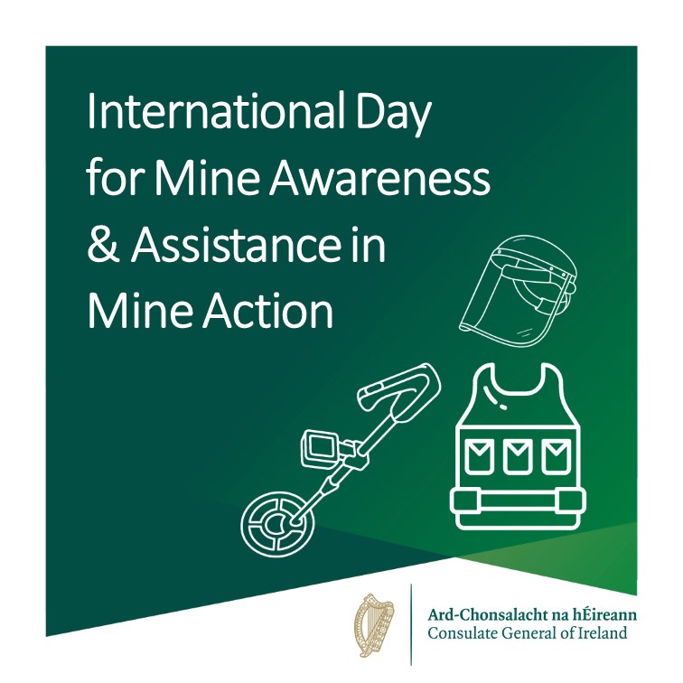 Today is Int’l Day for Mine Awareness. 🇮🇪 supports mine action programmes across Africa, Latin America, SE Asia & the Middle East. 🇮🇪 empowers communities to stay safe & avoid the dangers of landmines through awareness, knowledge & preventive measures @TheHALOTrust @MAGsaveslives