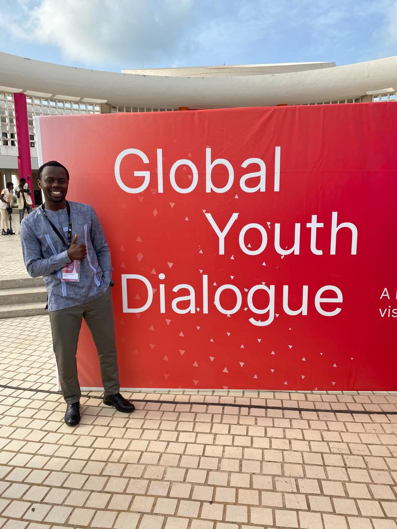 Our youth representative, Anaclet Ahishakiye, at #ICPD30 Global Youth Dialogue in Cotonou, Benin. He is the executive director and founder of @chbrwanda in Rwanda, a youth-led organization working across health areas, including FP/RH to improve health outcomes for young people.