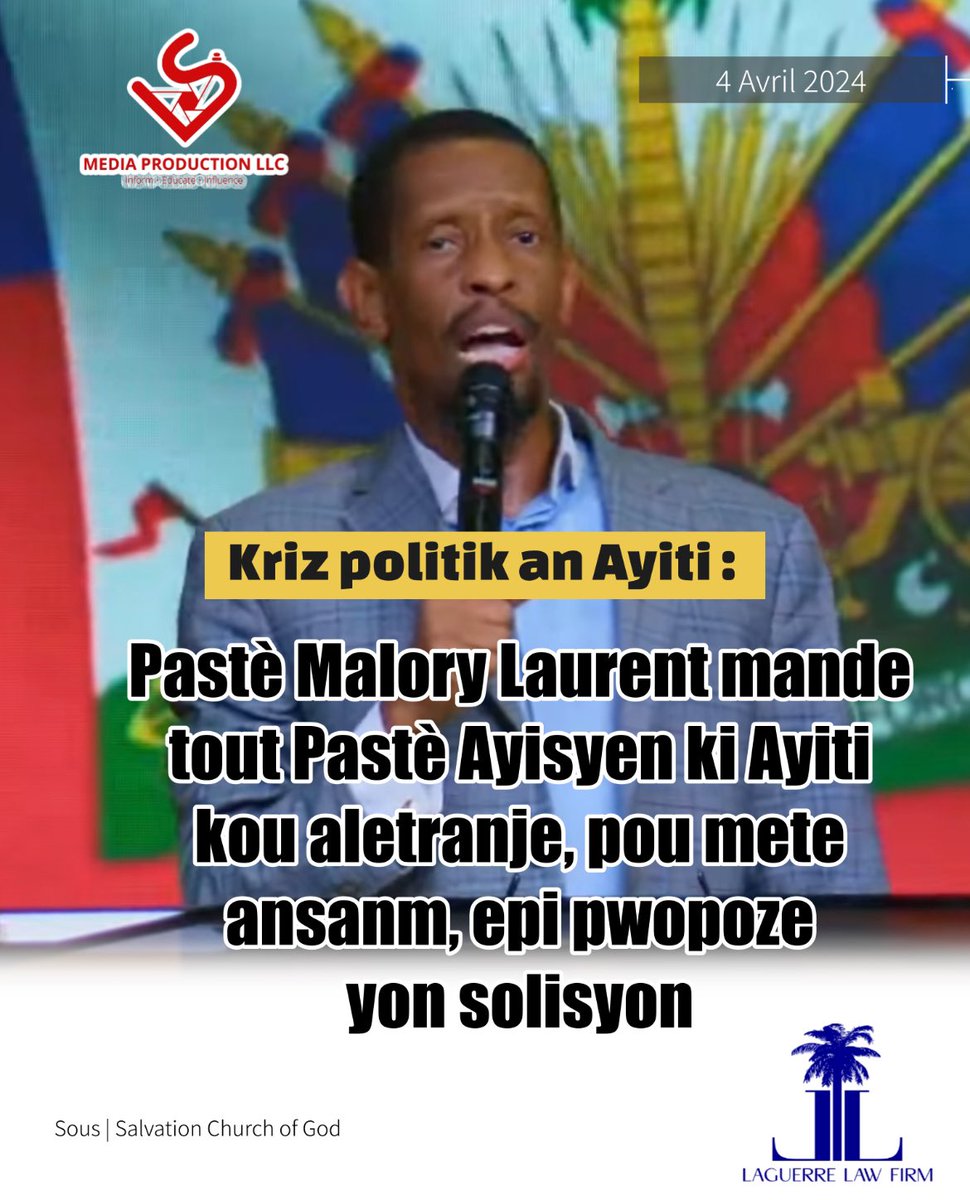 LuckNews88's tweet photo. 📌Pastè Malory fè konnen, li pa nòmal pou se yon pakèt kowonpi, dwòg dilè, gangstè ak vakabon, ki fè peyi mal deja, kap patisipe nan desizyon enpòtan yo. Pandan l tap preche nan yon sèvis evanjelik, madi pase, Pastè a di li pa dakò ak koze konsèy prezidansyèl tranzisyon an | #SalvationChurchOfGod