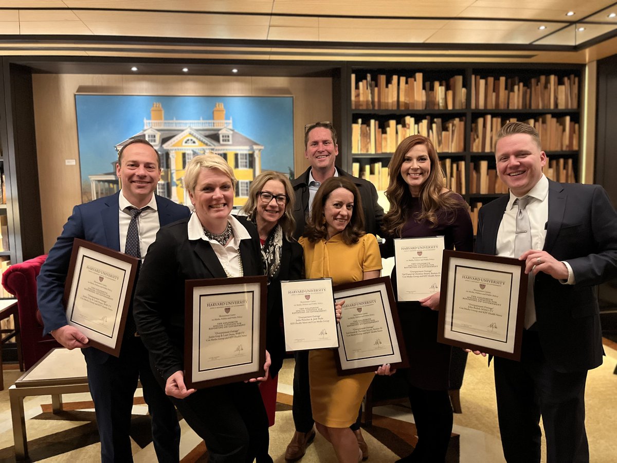 CMG investigative teams & @KFFHealthNews won a 2024 Goldsmith Award from The Shorenstein Center at the Harvard Kennedy School for their joint reporting, 'Overpayment Outrage.' Read more at cmg.com/news. #WeAreCMG