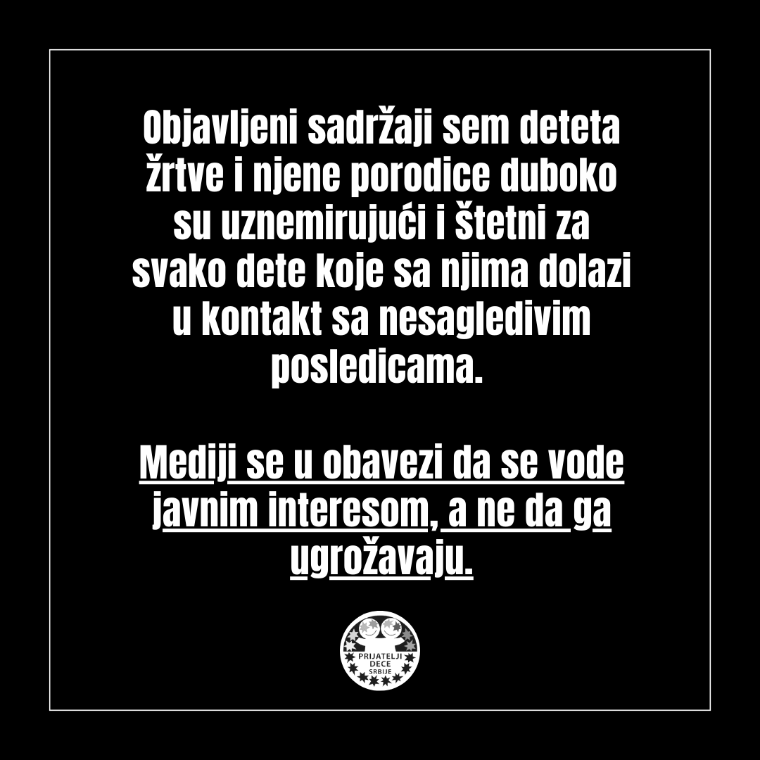 Prijateljidece's tweet photo. Celina javnog zahteva @Prijateljidece  upućenog Ministarstvu informisanja: https://t.co/P4Ad6qA4Fa
@Savet_za_stampu @gradjanske @zadecuMODS @cenzolovka @NUNS_1994 @NovinarskaSkola https://t.co/FsMcM92VNm
