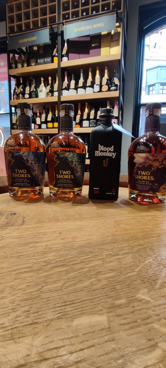 Our in-store tasting today is the incredible blood monkey Gin and Two shores Irish Rum! See you from 5!🥃