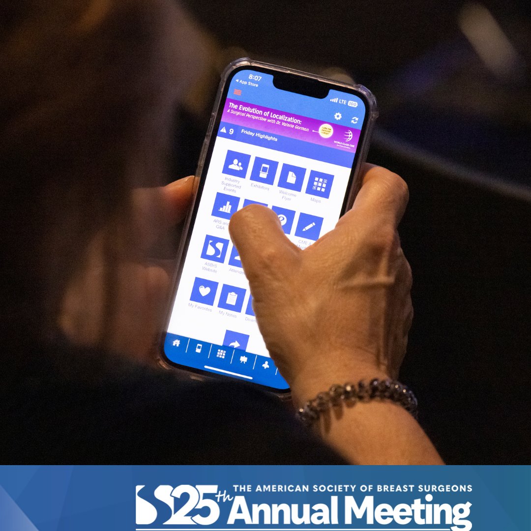 #ASBRS24 Starts Next Week! Download the Meeting App today by simply searching “ASBrS Annual Meetings” in the App Store or Google Play Store and downloading it to your device. Can't wait to see everyone in Orlando!
