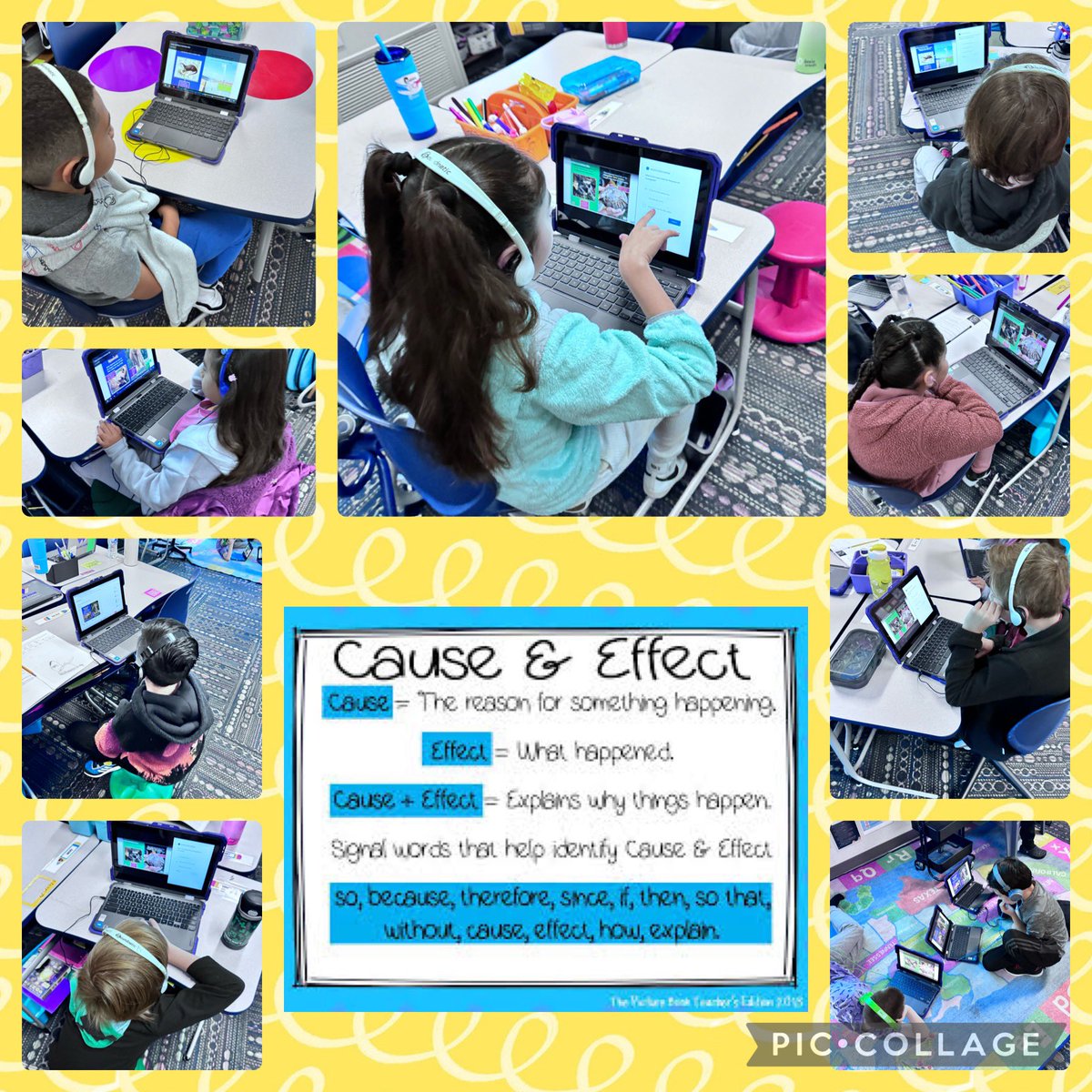 In our reading skill group, we told a partner a story about us and they had to determine the cause and effect. Next, we completed an informational text cause and effect passage on Ed Puzzle 🧩. @RobeyRockets #wearewayne