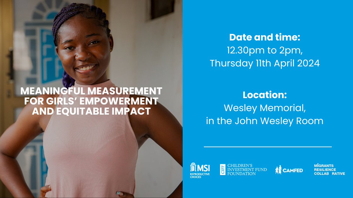 How can meaningful measurement empower girls and drive equitable impact? At our #SkollWF event with @CIFFchild @Camfed & Migrants Resilience Collaborative, we'll answer just that. Join us @SkollFoundation to learn how innovative measurement can drive impact for women & girls 📈