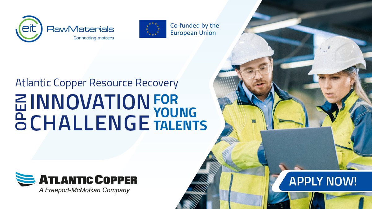 📣 Calling young professionals & 2nd-year master’s students in #metallurgy, #engineering, or the #rawmaterials value chain! Join the @Atlantic_Copper Open #InnovationChallenge to innovate & win exciting rewards! 🔗 Register now: oic-youngtalents.eitrawmaterials.eu 📆 Deadline: April 19