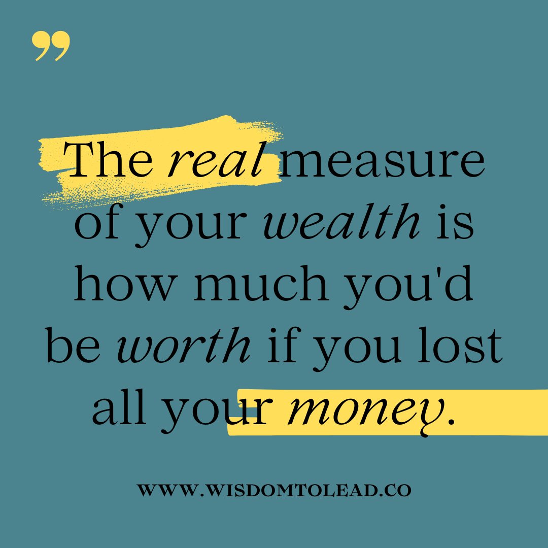 True leadership isn't measured by wealth, but by the value you bring to others. 💼

#LeadershipValues #TrueWealth #CharacterOverCurrency #LeadershipMindset #WisdomToLead