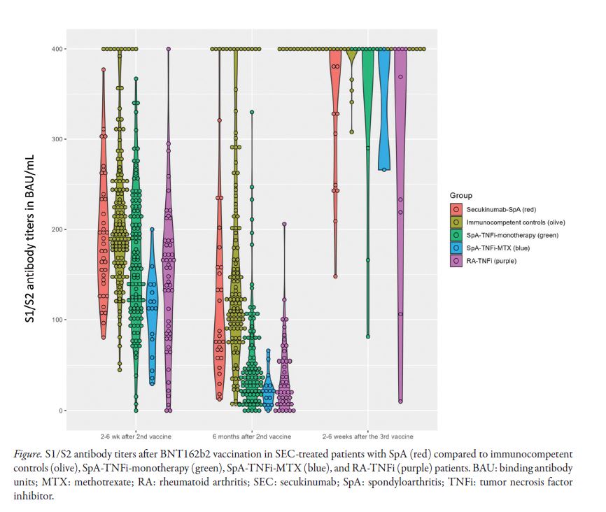 jrheum's tweet image. Research Article

Effect of Secukinumab and Tumor Necrosis Factor Inhibitors on Humoral Response to BNT162b2 mRNA Vaccine in Patients With Spondyloarthritis Compared to Immunocompetent Controls

📰 doi.org/10.3899/jrheum…

#immunogenicity #mRNAvaccine #secukinumab