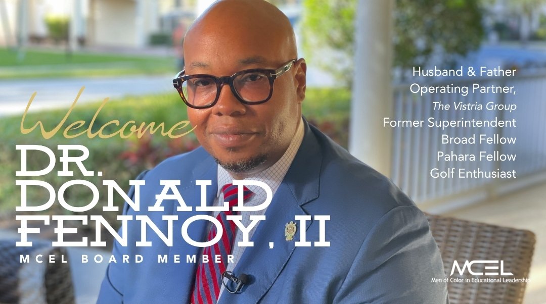 MCEL (Men of Color in Ed. Leadership) (@mcelleaders) on Twitter photo We are excited to welcome <a href="/DFennoy/">Donald E. Fennoy II</a> to our board of directors! <a href="/HarrisonPeters/">Harrison Peters</a> <a href="/stevenmgering/">Steve Gering</a> <a href="/erichollinhead/">Dr. Eric Hollinhead</a> We are excited to welcome <a href="/DFennoy/">Donald E. Fennoy II</a> to our board of directors! <a href="/HarrisonPeters/">Harrison Peters</a> <a href="/stevenmgering/">Steve Gering</a> <a href="/erichollinhead/">Dr. Eric Hollinhead</a>
