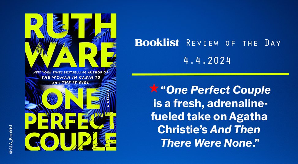 #ReviewoftheDay | ONE PERFECT COUPLE by @RuthWareWriter | @ScoutPressBooks | bit.ly/49gPZFd