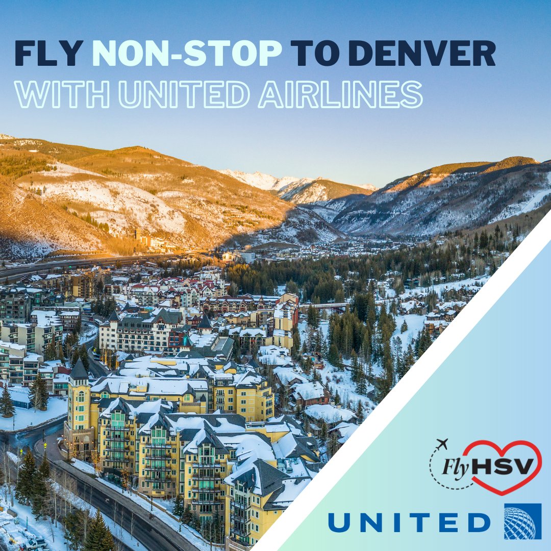 FlyHSV's tweet photo. Fly Non-Stop with United from HSV!
#FlyHSV #FlyNonStop #Denver #Chicago #DC #Houston https://t.co/1QeXGVXxvT