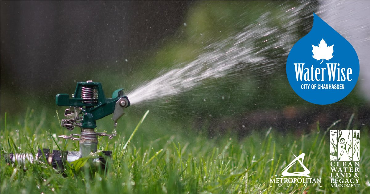 Use a WaterSense-certified smart irrigation controller to monitor your water usage. The most strain on our local water supply comes from lawn irrigation. Be #WaterWise. For WaterWise tips & rebates, visit: chanhassen.info/waterwise