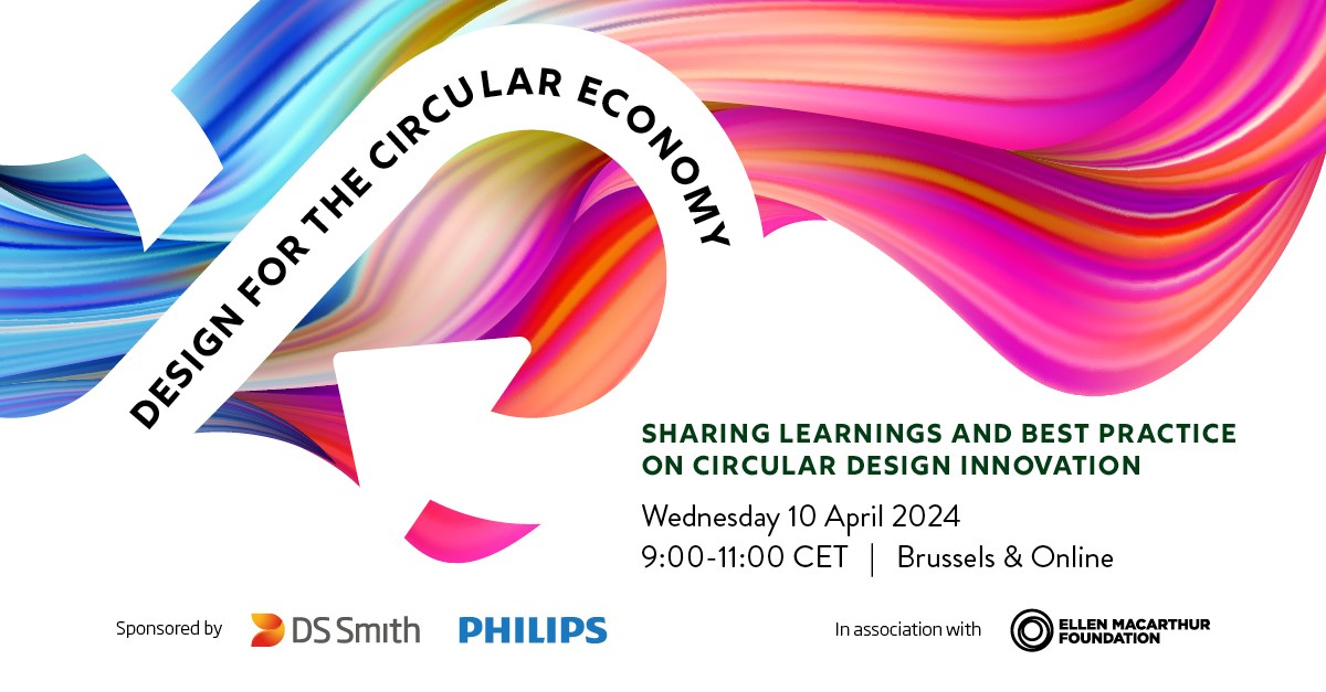 In the run up to #WCEF2024, join the Ellen MacArthur Foundation, @dssmithgroup and @Philips for “Design for the Circular Economy - Sharing learnings and best practice on circular design innovation” 10 April 2024 at 9-11am CEST. Register to watch live: dssmith.com/media/our-stor…