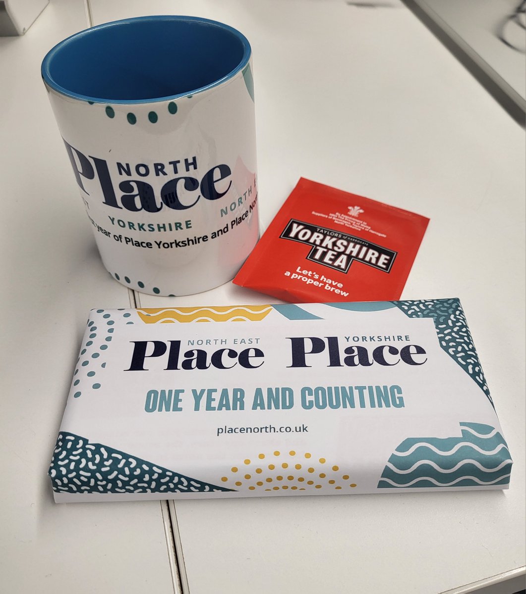 Enjoying our afternoon brew, what a treat to brighten up a grey Thursday! Thanks to the @PlaceNorth_ team & happy one year to @PlaceNorthEast & @PlaceYorkshire_, great to work together🎉@Dinoatwork