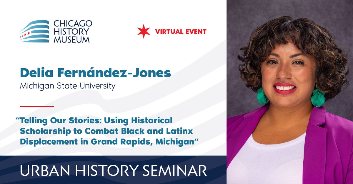 On Thurs., 4/25, 7–8:15pm, join us on Zoom as Delia Fernández-Jones of @MSU_HistoryDept presents “Telling Our Stories: Using Historical Scholarship to Combat Black and Latinx Displacement in Grand Rapids, Michigan.” Free; RSVP required: ow.ly/zNy850QJ0XG