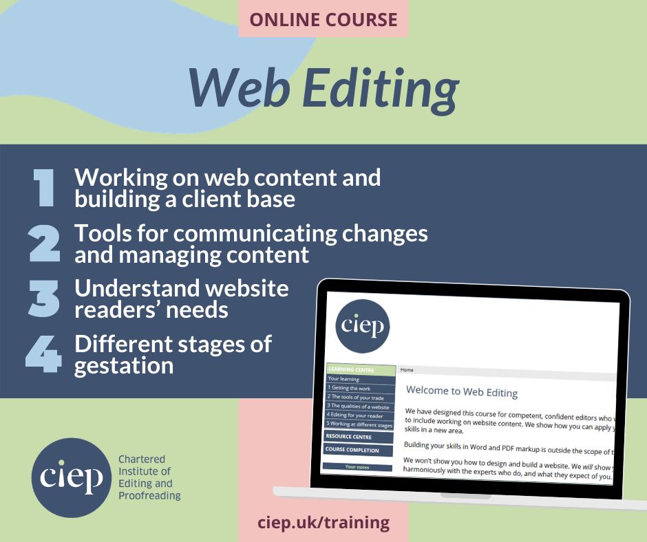 Hone your editorial skills with the CIEP's online training courses. Discover more about Web Editing here. 🔎👉 ciep.uk/training/choos…