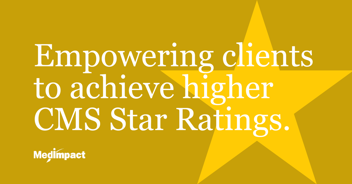 Our clients achieved higher #CMSStarRatings on average than those of the three largest PBMs in key medication #adherence categories: Diabetes, Hypertension, Cholesterol, and Statin Use in Persons with Diabetes. Ask us how. okt.to/G8biEd #wearemedimpact #atruepartner