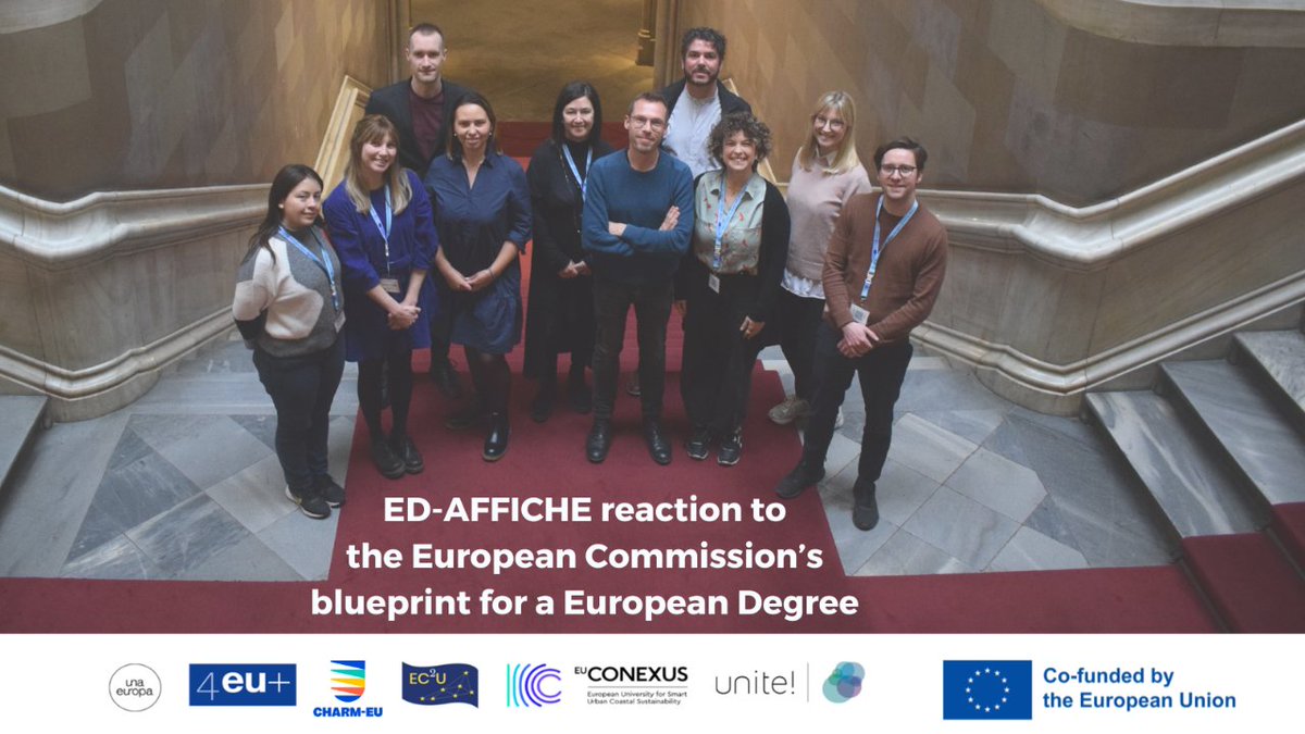 💫ED-AFFICHE welcomes the #HigherEducation package & the #EuropeanDegree blueprint!🚀 📣To turn the European Degree a reality for European citizens, ED-AFFICHE calls on the @EU_Commission to take a proactive role & foster collaboration   Press release 👉 i.mtr.cool/ckgxvenafx