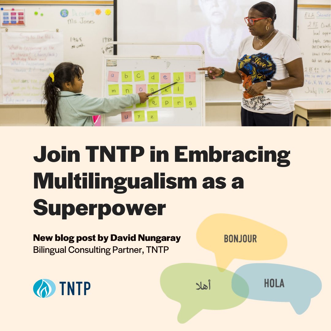 TNTP has been dedicated to creating diverse pathways for youth success. With multilingual learner numbers increasing, it's crucial to highlight their strengths. Dive into our latest blog for more: ow.ly/zxRV50R71sn #MultilingualLearners #TNTPJourney