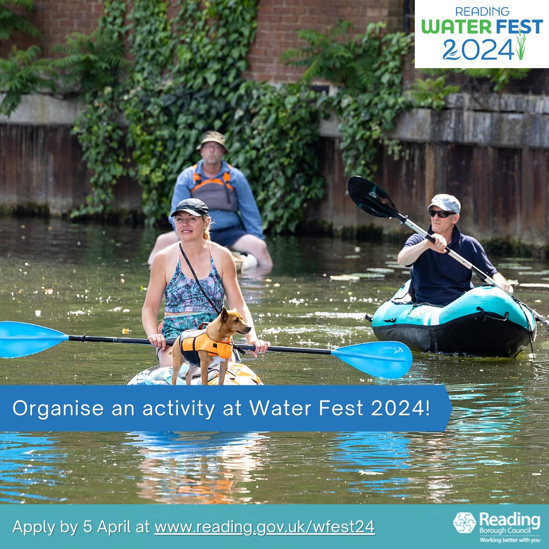 ❗ ONE DAY is left to apply for providing entertainment and organising workshops at Reading #WaterFest 2024! Apply before 5 April to secure your spot ➡️ rdguk.info/Kbfbh

#eventsinreading #rdguk