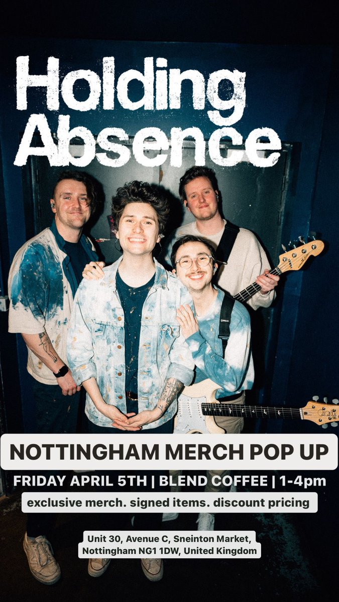 Excited to announce we’ll be running a merch pop up at Blend Coffee Shop before our set supporting Pierce The Veil. Come check out some of our exclusive merch and take advantage of commission free pricing across our whole range. We’ll also be popping in throughout the day!