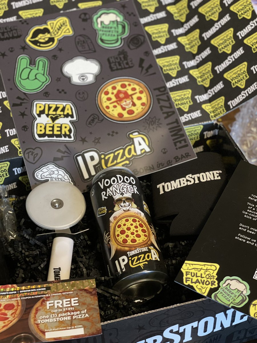 I wasn’t aware of how much I needed a pizza-beer in my life, but here we are. Thanks for the rad package @voodooranger @TombstonePizza