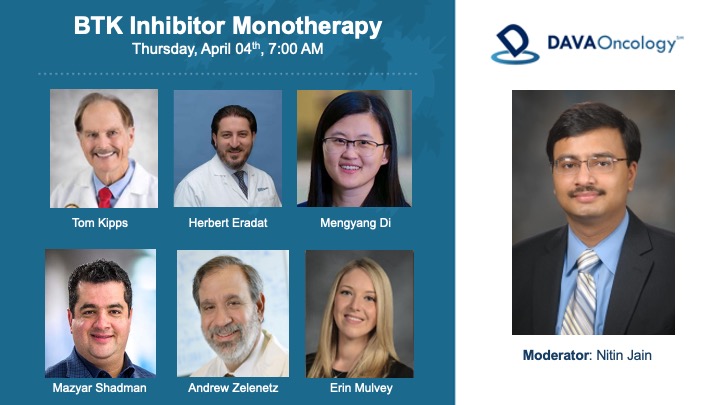 Starting Now: BTK Inhibitor Monotherapy Moderated by Dr. Nitin Jain @NitinJainMD