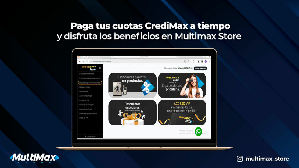 DaggaNasar's tweet image. Miles de venezolanos ya se han beneficiado con #CrediMax, el nuevo producto para afiliados #PriorityMax, adquiriendo la mejor innovación del mercado a un precio especial, por cuotas y sin acumular intereses, a través de las tiendas #MultimaxStore. 

📲Conoce todos los detalles