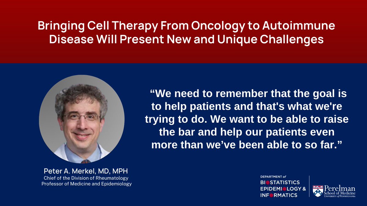 In a two part interview with @CGT_Live, Peter Merkel, MD, MPH, provides insight on cell therapy as an effective intervention for autoimmune disease, weighing the costs and benefits of this important treatment. bit.ly/3PGePaT
