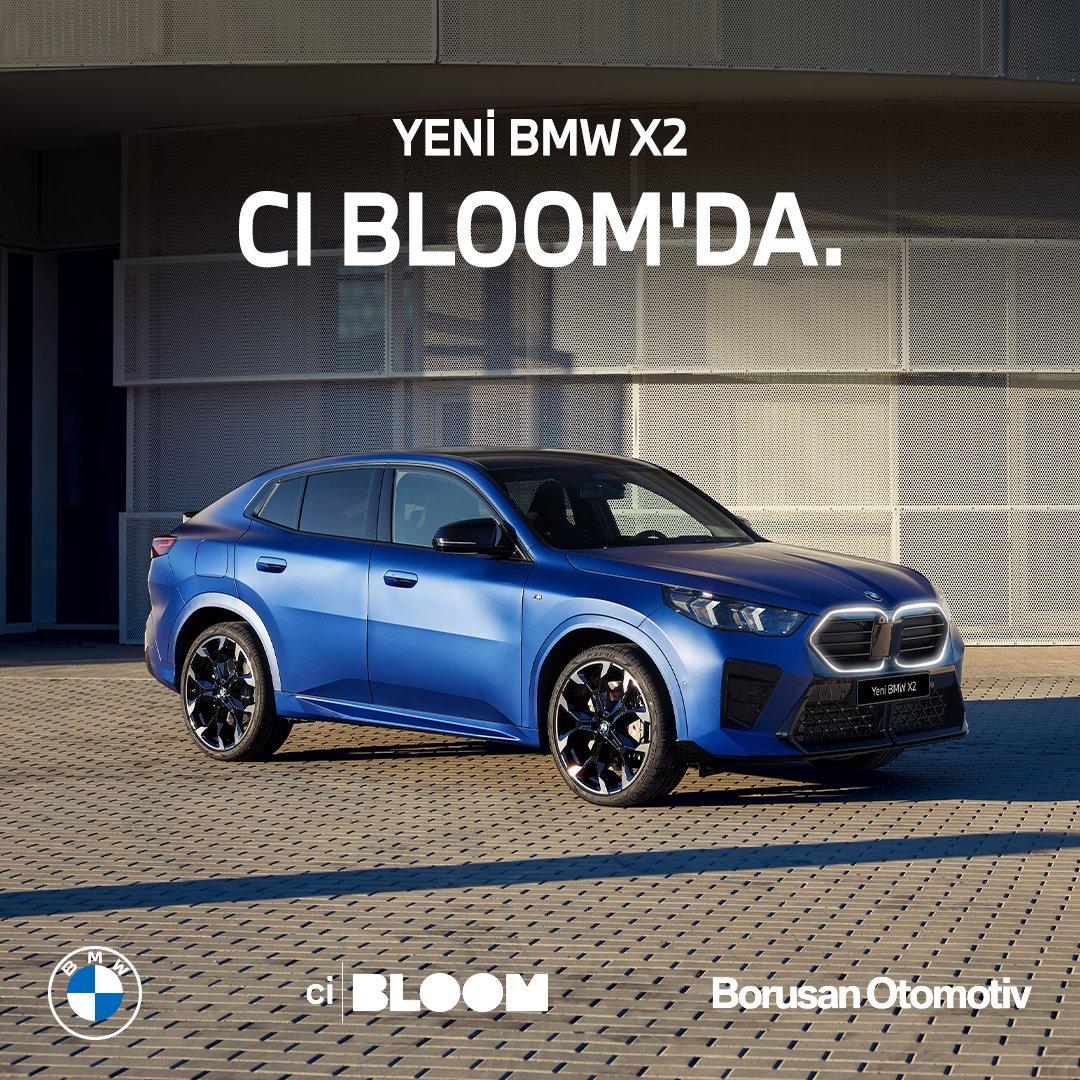 Yeni BMW X2’yi CI Bloom’da keşfetmeye hazır mısınız?💙 25-28 Nisan tarihleri arasında Lütfi Kırdar Kongre ve Sergi Sarayı Rumeli Salonu’nda gerçekleşecek CI Bloom için geri sayım başladı!⏳ #BMWxŞehirdeSanat #GerçeğeYolGöster #CIBloom2024