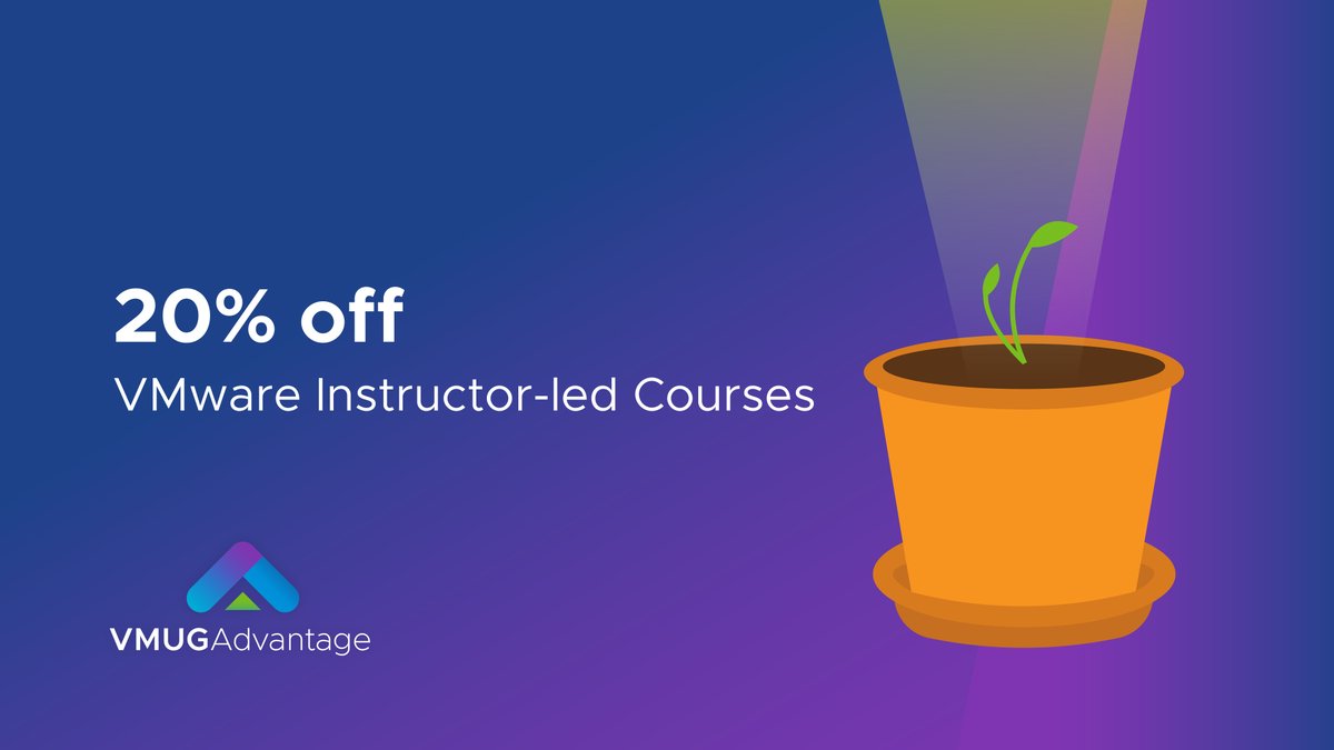 Unlock your potential with #VMUG #Advantage! Get ahead with exclusive discounts – like 20% off VMware Instructor-led courses. Plus, save on your #VMwareExplore ticket! Join us to #GoandGrow! Learn more: ow.ly/3Qg250R5RSr