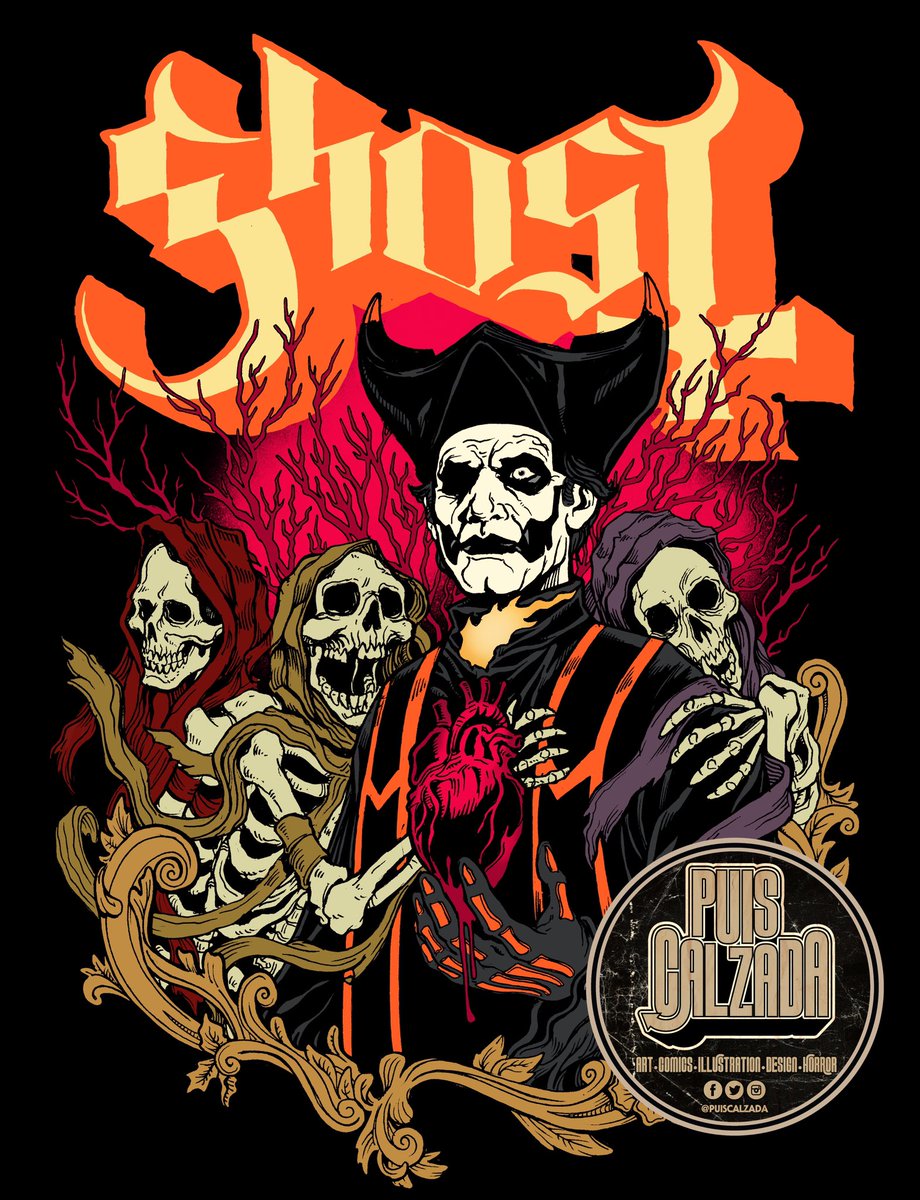 Submitted this design at the beginning of this year… haven’t heard nothing about it, Guess i’ll show it here… will try again with new designs later this year! #thebandghost #ghost #papaemeritus4 #darknessattheheartofmylove #ghost #ghostbc #puishorrorartist #puiscalzadaart