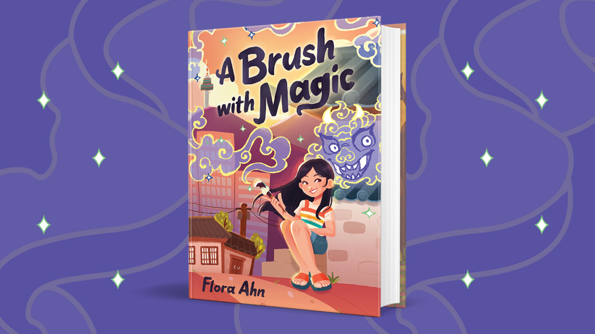 Presenting A BRUSH WITH MAGIC by @funaek! Cover illustration @asunnydisposish, cover design by Andie Reid. Full reveal at @consciouskidlib! Preorder this magical middle grade adventure inspired by Korean folklore and set in modern-day Seoul at bit.ly/49lpnmK ✨